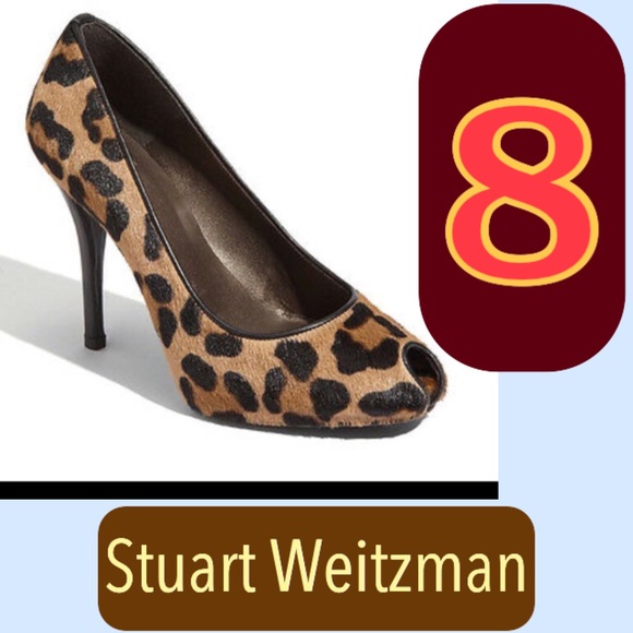 stuart weitzman leopard heels